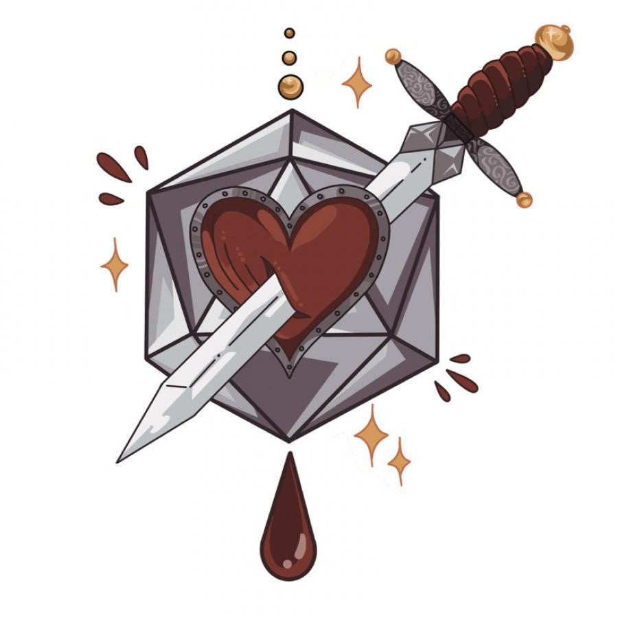 Ancient Eyes Art Sword D20 Sticker